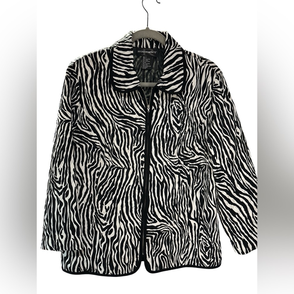 Requirements Monochrome Zebra Pattern Jacket - image 1